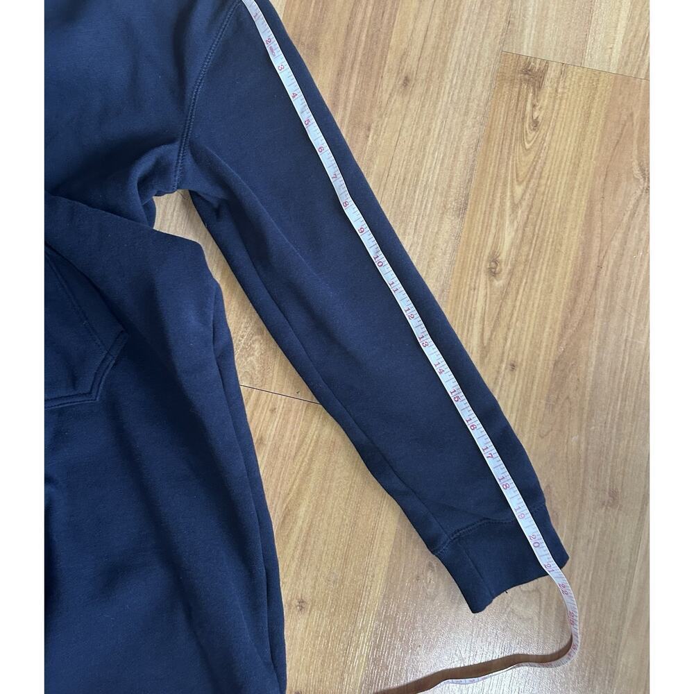 Lands' End Women’s S Navy Blue Hooded Lounger Sweater Dress Cozy Athleisure - Picture 7 of 10